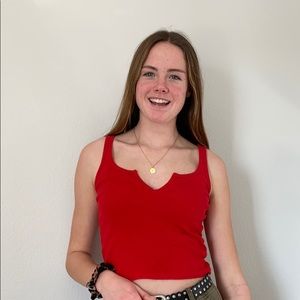 Red tank top